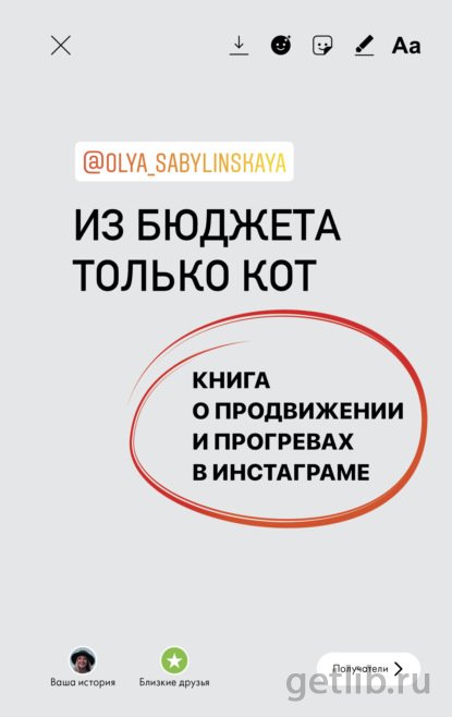 Оля Сабылинская - Из бюджета только кот. Книга о продвижении и прогревах в инстаграме